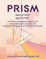 Prism is a standard TETR.IO open tournament but with a twist. Instead of one big bracket, participants are split up into four equally-sized brackets based on seed: Pink, Orange, Yellow, and Green. Even if you are lower ranked, you get to play players close to your skill level and maybe even win in your bracket! Register here: https://discord.gg/gHsPdCPjga