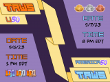 TETR.IO Amateur Weeklies (TAWS) is hosting the 50th editions of the TAWS U and TAWS America series! TAWS U 50 is capped at max rank U and is starting May 6, 2023 12:00 PM CDT and TAWS America 50 is capped at max rank SS and is starting May 7, 2023 7:00 PM CDT. Anyone in the world of eligible rank are welcome to play in either tournament, or both!
