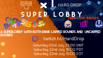 Hello children, gather around. SUPER LOBBY time is nearly upon us! NO CAP, ong frfr!! Hard Drop and TETR.IO Amateur Weeklies (TAWS) are back in 2 weeks with the July 2023 Super Lobby!! We'll be limiting the ranks to give everyone a shot, starting with A- and ramping up in difficulty until X rank. Streamed on the Hard Drop Twitch channel.